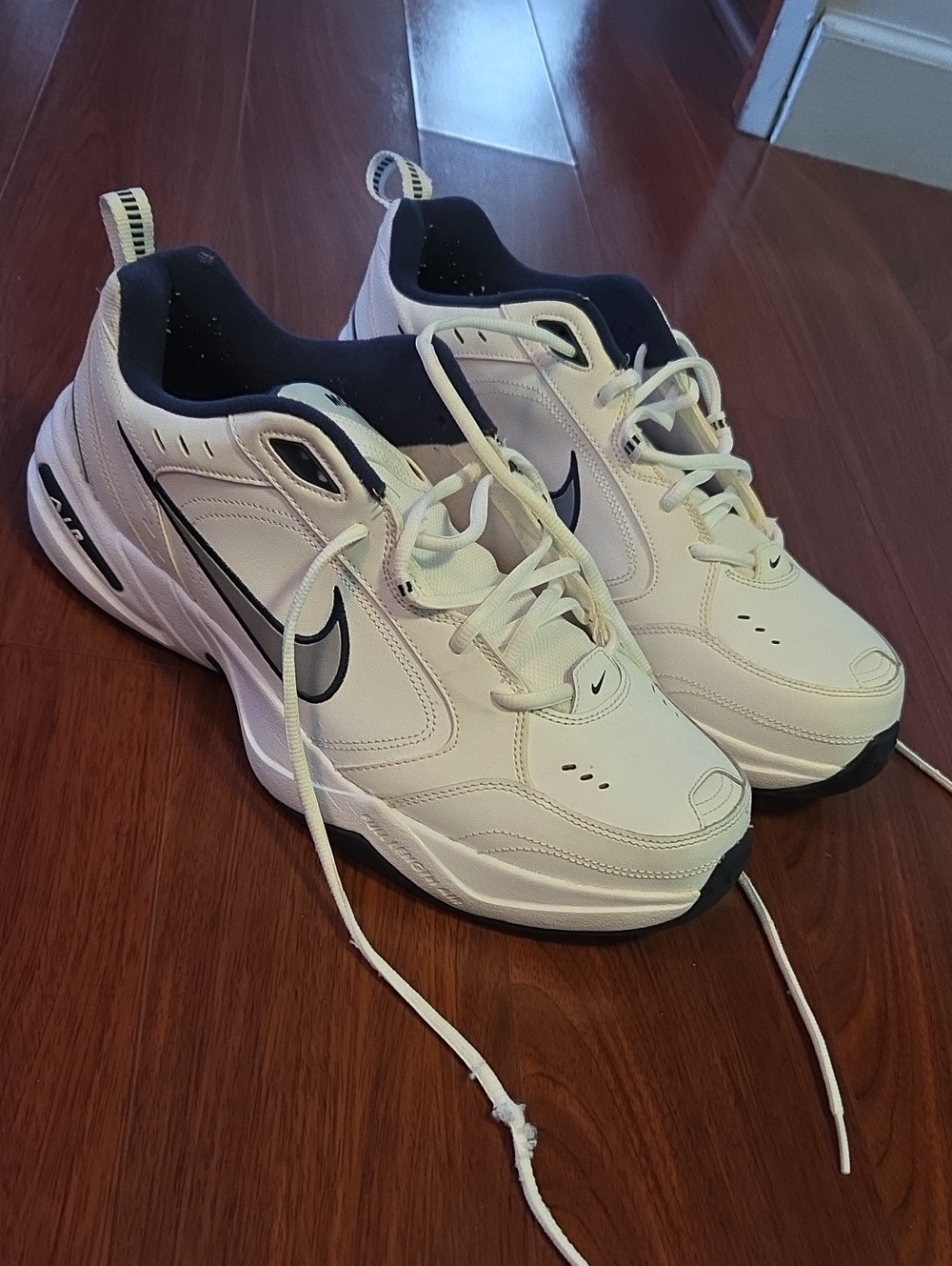 Nike Men’s White and Navy Low-Top Sneakers